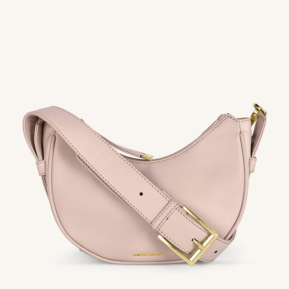 Mira & Moss Sabine Crescent Crossbody Bag - Transcendent Pink - Myra USA