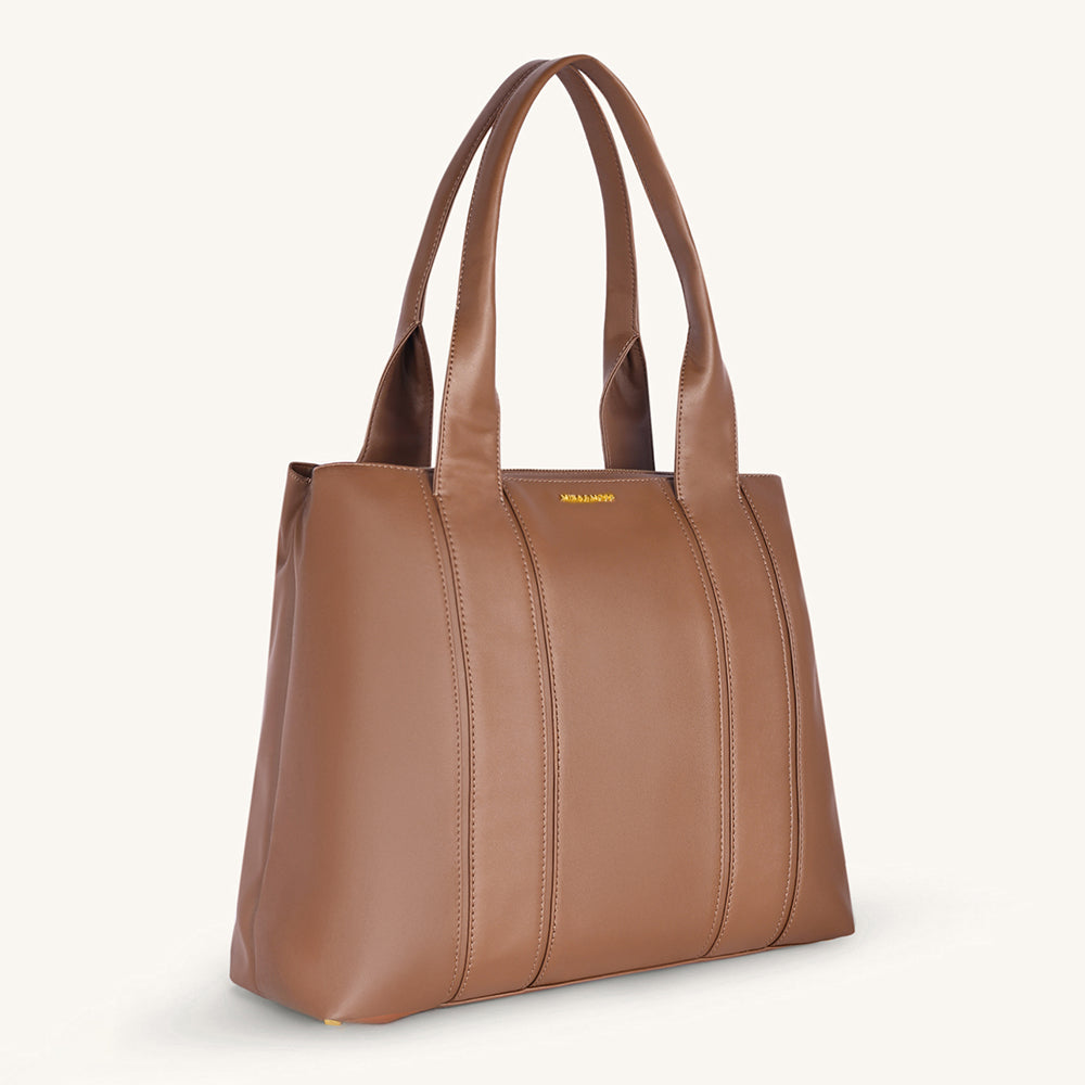 Mira & Moss Laurel Tote Bag - Chocolate Latte - Myra USA