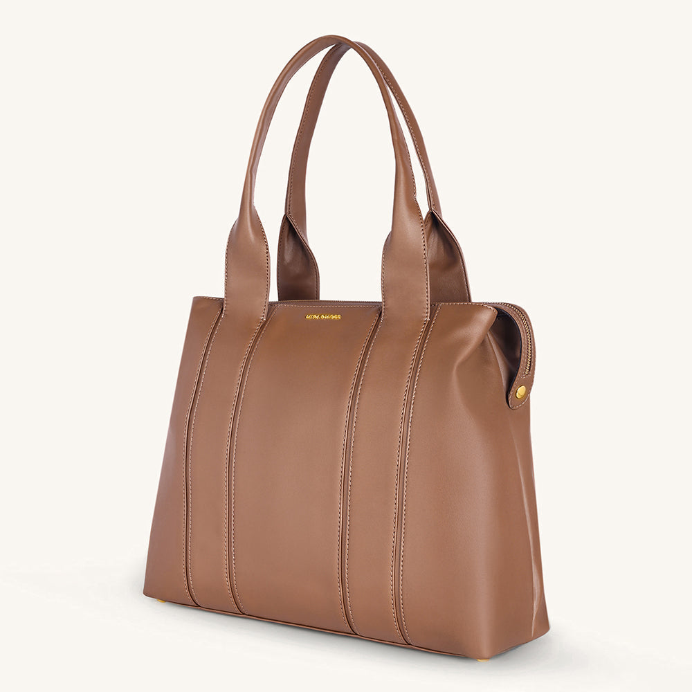 Mira & Moss Laurel Tote Bag - Chocolate Latte - Myra USA