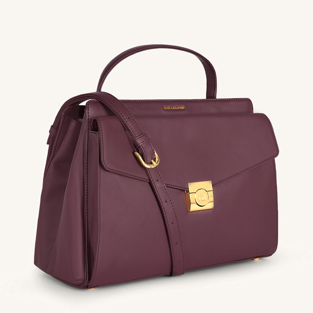 Mira & Moss Beverly Crossbody Bag - Plum - Myra USA