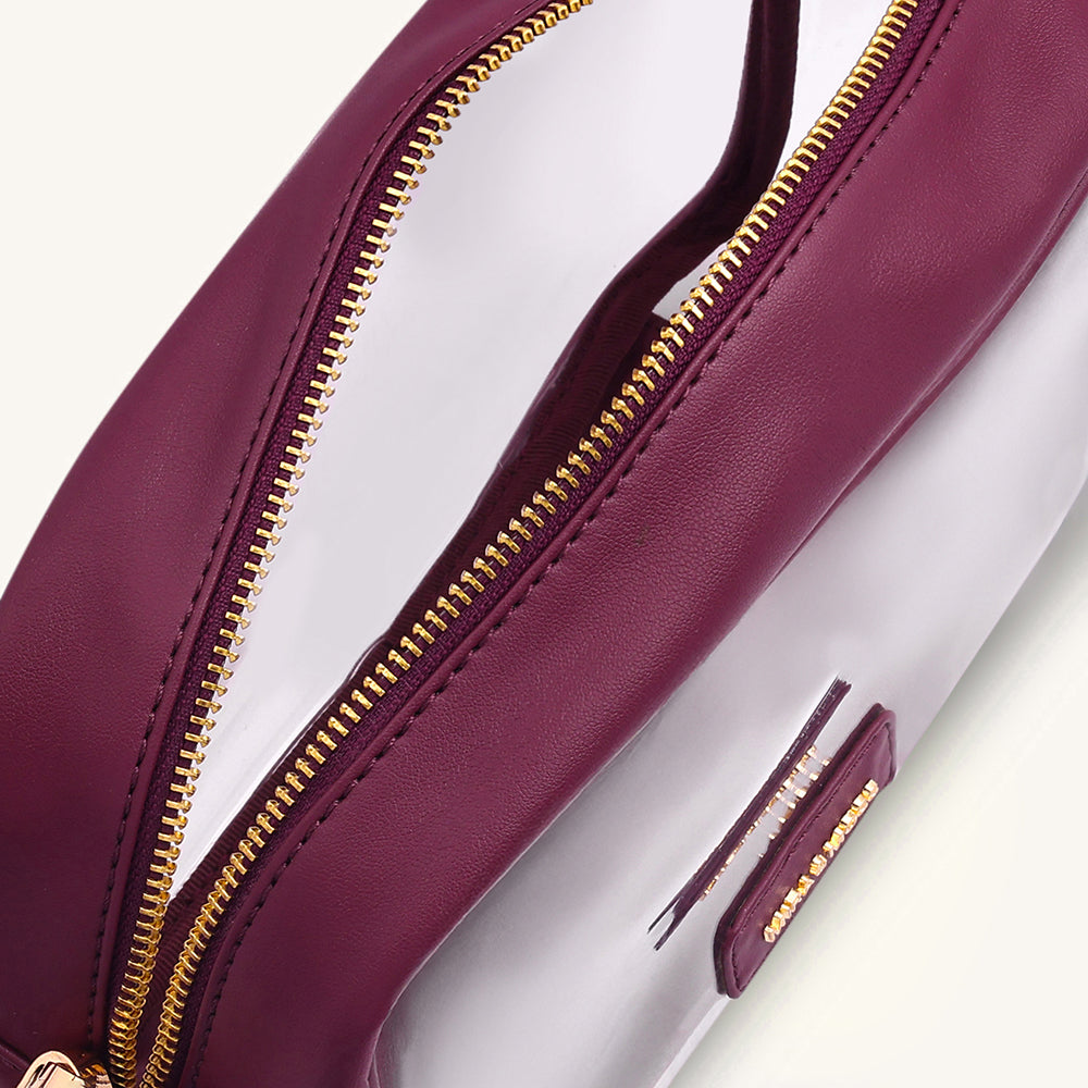 Mira & Moss Cleo Clear Bag - Plum - Myra USA