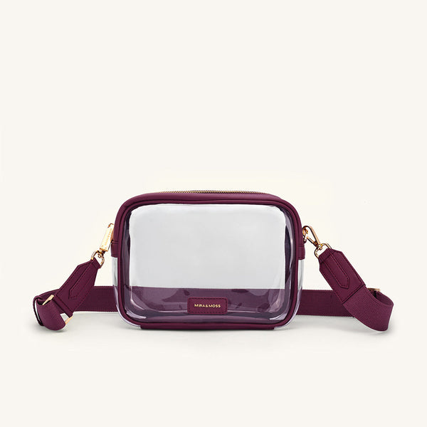 Mira & Moss Cleo Clear Bag - Plum - Myra USA
