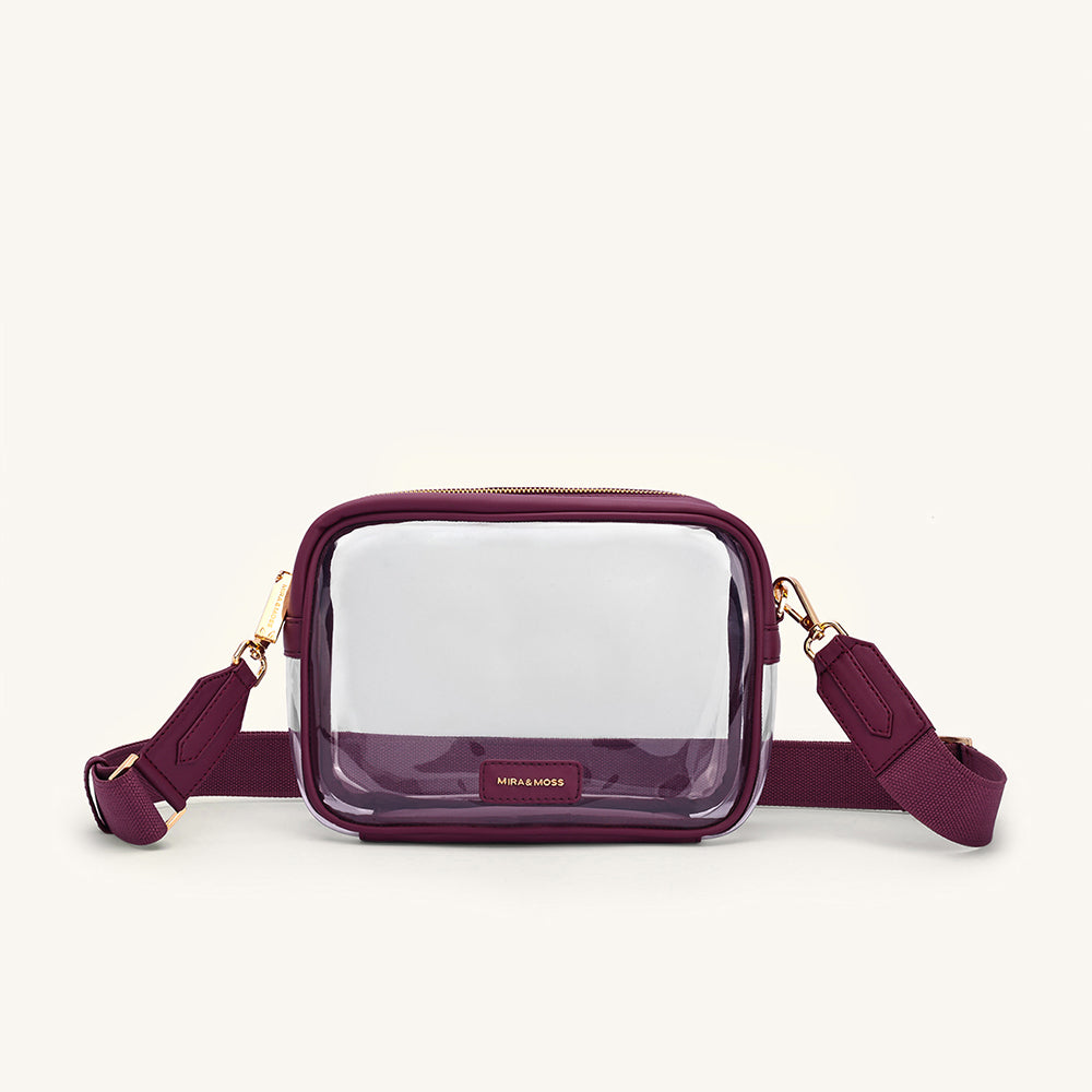 Mira & Moss Cleo Clear Bag - Plum - Myra USA