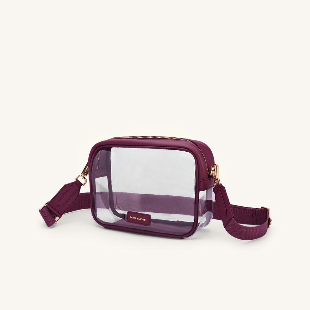 Mira & Moss Cleo Clear Bag - Plum - Myra USA