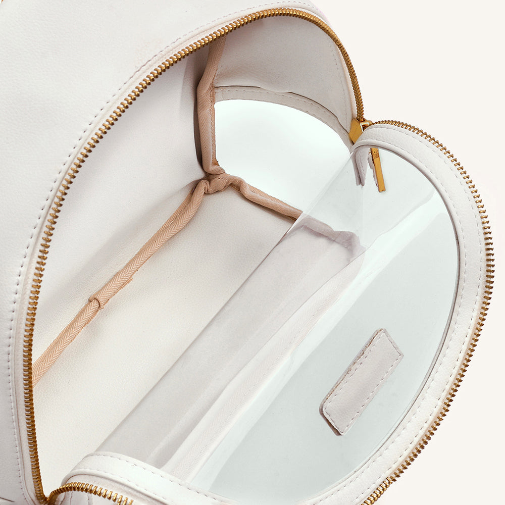 Mira & Moss Francine Clear Backpack - Ivory - Myra USA