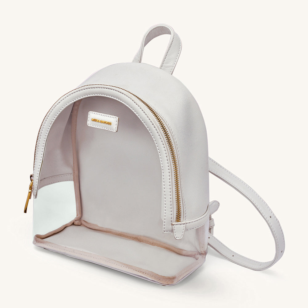 Mira & Moss Francine Clear Backpack - Ivory - Myra USA