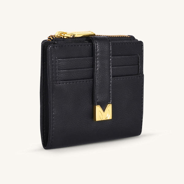 Mira & Moss Regina Compact Wallet - Black - Myra USA