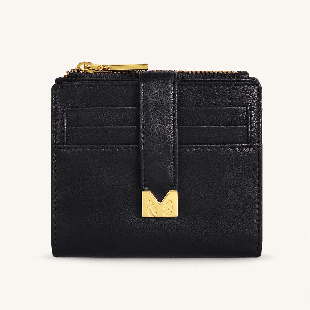 Mira & Moss Regina Compact Wallet - Black - Myra USA