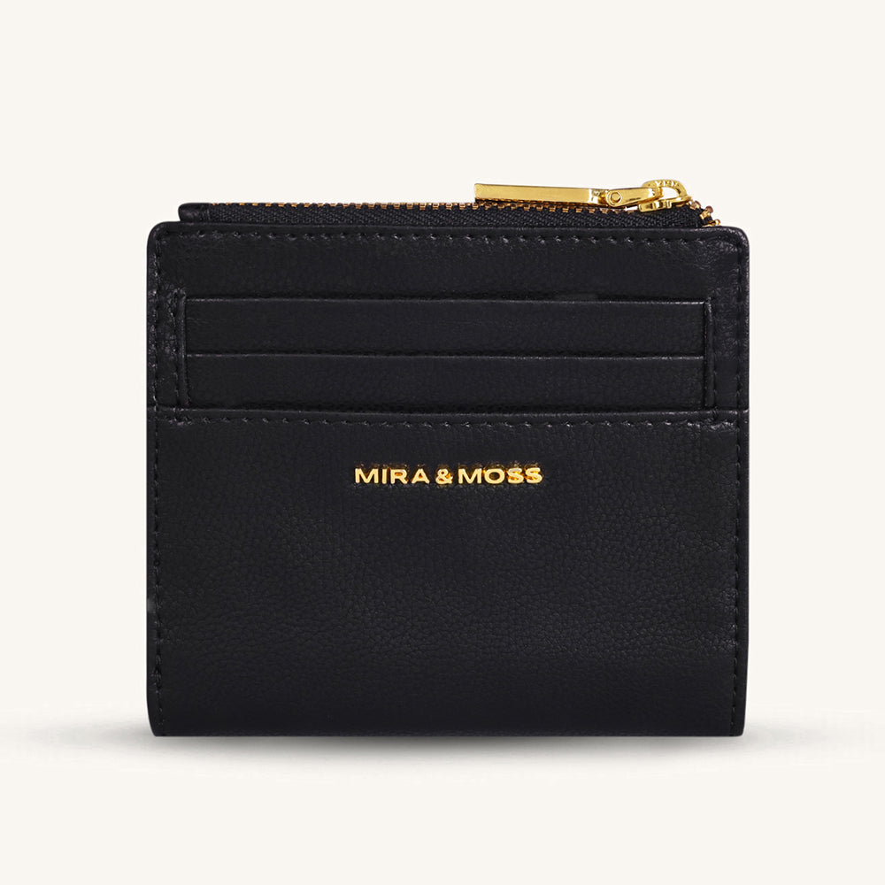 Mira & Moss Regina Compact Wallet - Black - Myra USA