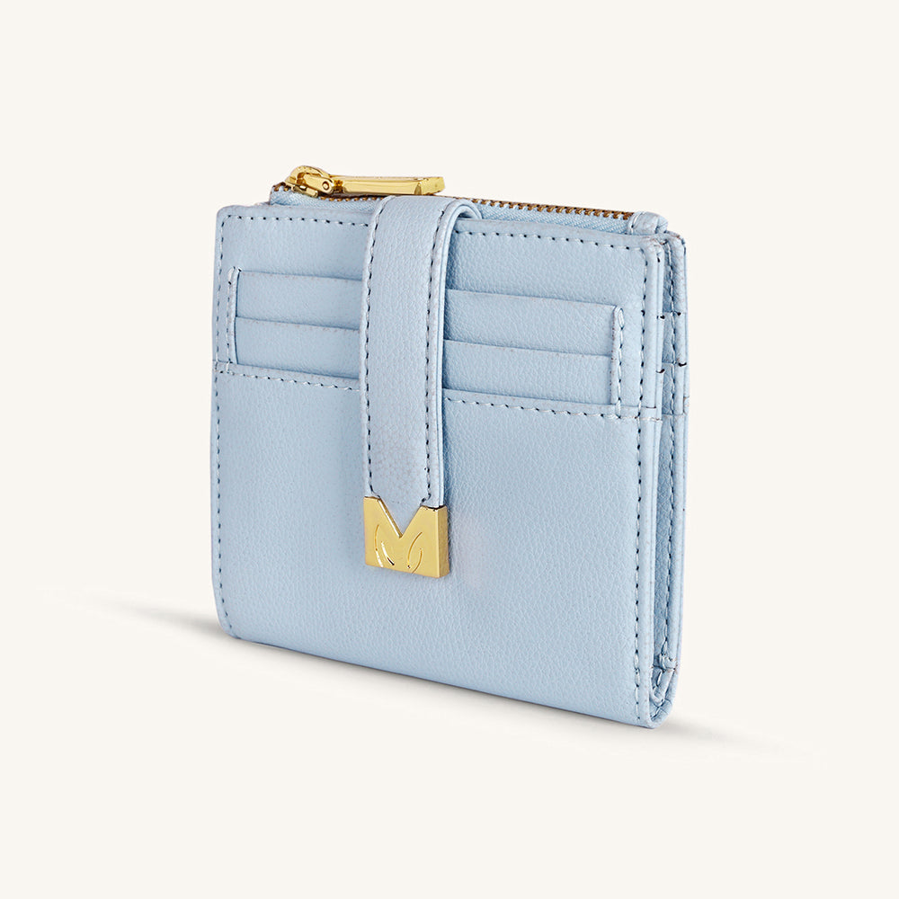 Mira & Moss Regina Compact Wallet - Ice Blue - Myra USA