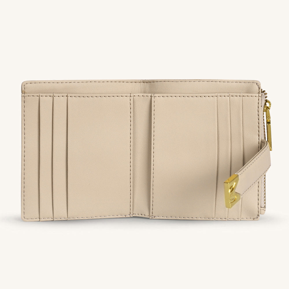 Mira & Moss Regina Compact Wallet - Light Taupe - Myra USA