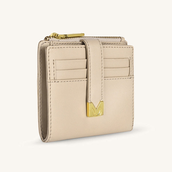 Mira & Moss Regina Compact Wallet - Light Taupe - Myra USA