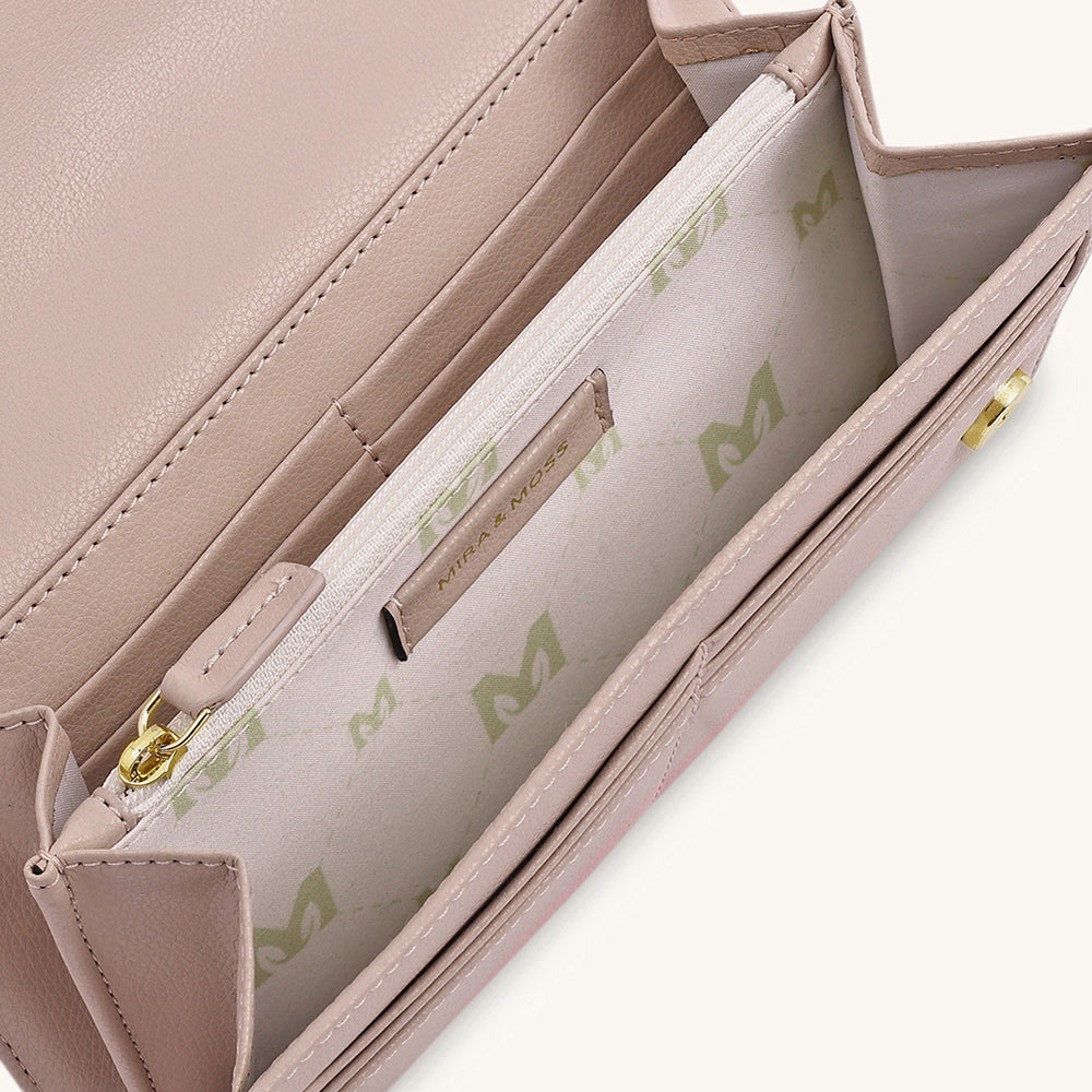 Mira & Moss Napa Long Wallet - Transcendent Pink - Myra USA