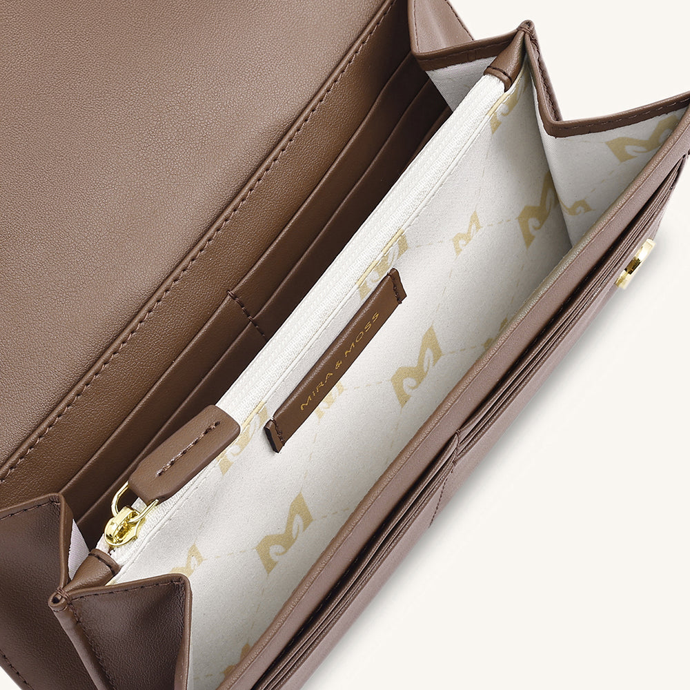 Mira & Moss Napa Long Wallet - Chocolate Latte - Myra USA