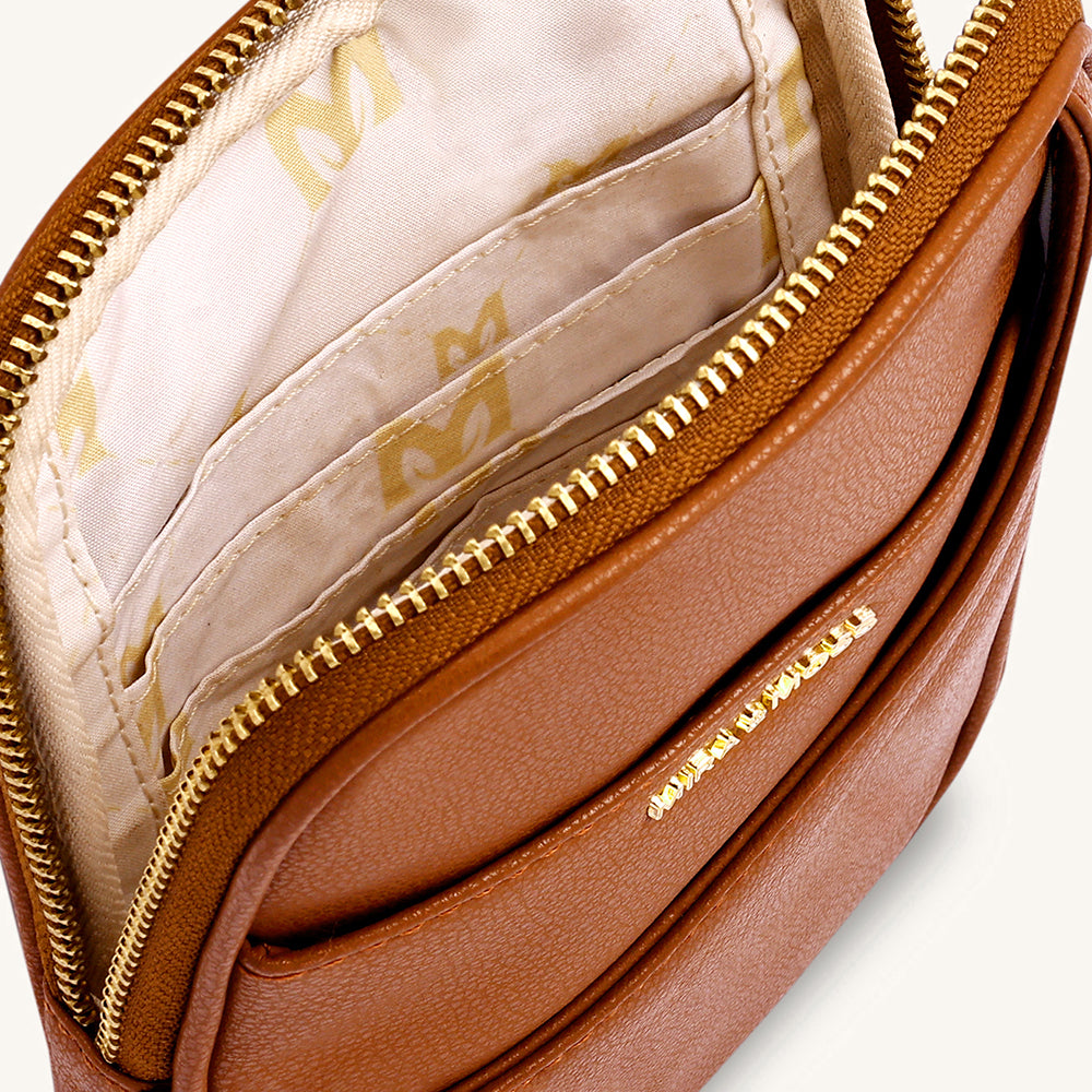 Mira & Moss Iris Mini-Crossbody Bag - Tan - Myra USA