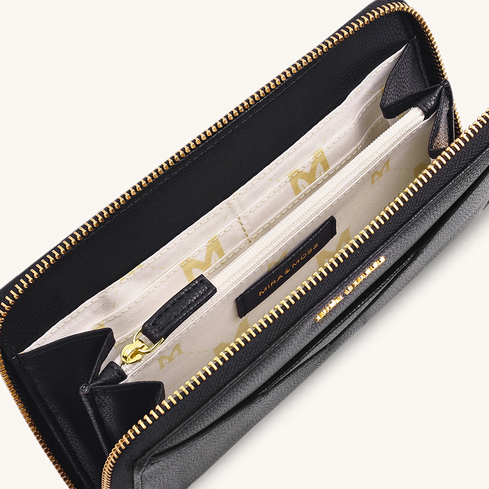 Mira & Moss Corrine Long Wallet - Black - Myra USA