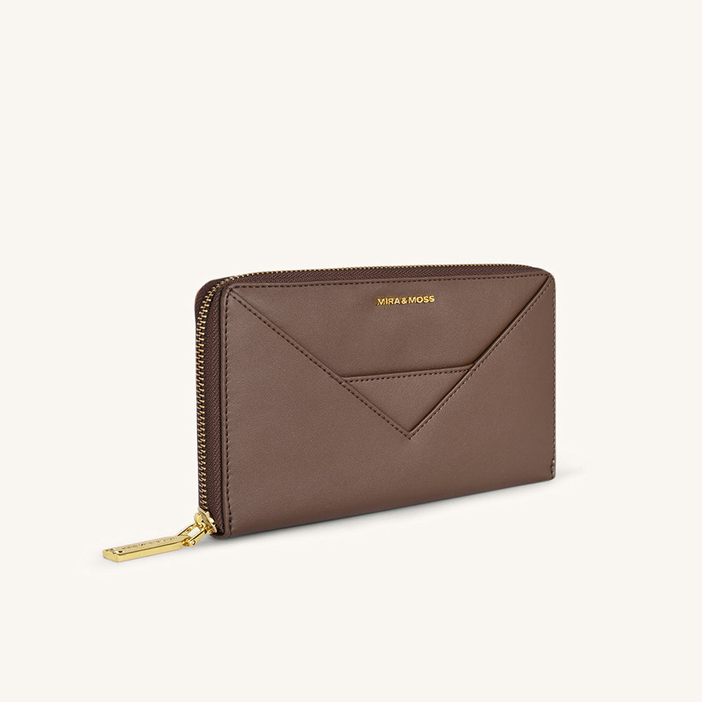 Mira & Moss Corrine Long Wallet - Chocolate Latte - Myra USA