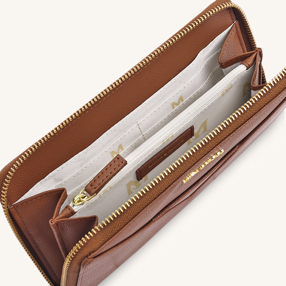 Corrine Long Wallet - Tan - Myra USA