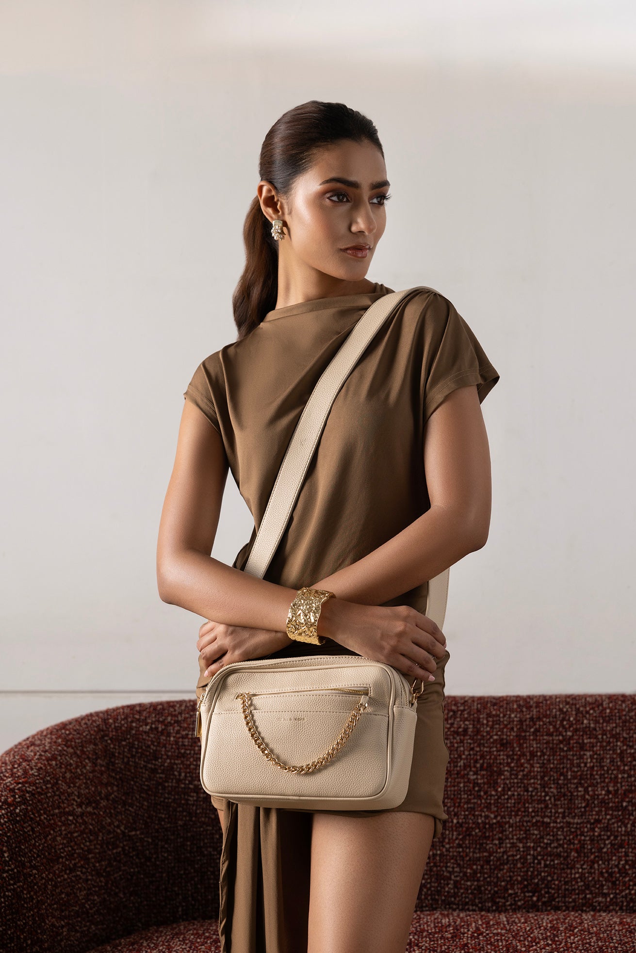 Calista Crossbody Bag - Light Taupe - Myra USA