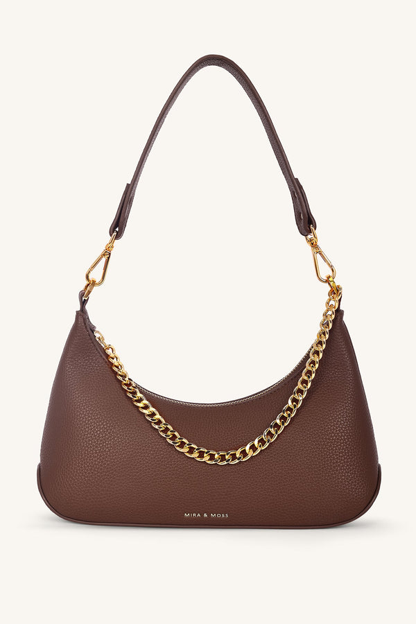 Elowen Chain Shoulder Bag - Tan - Myra USA