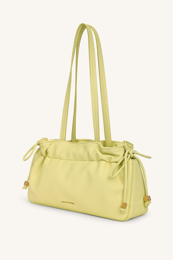 Solene Drawstring Shoulder Bag - Pearl - Myra USA