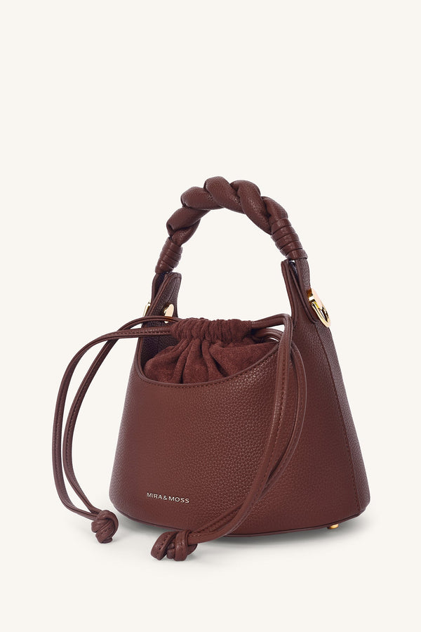 Mocha Knot Bucket Bag - Cocoa Umber - Myra USA