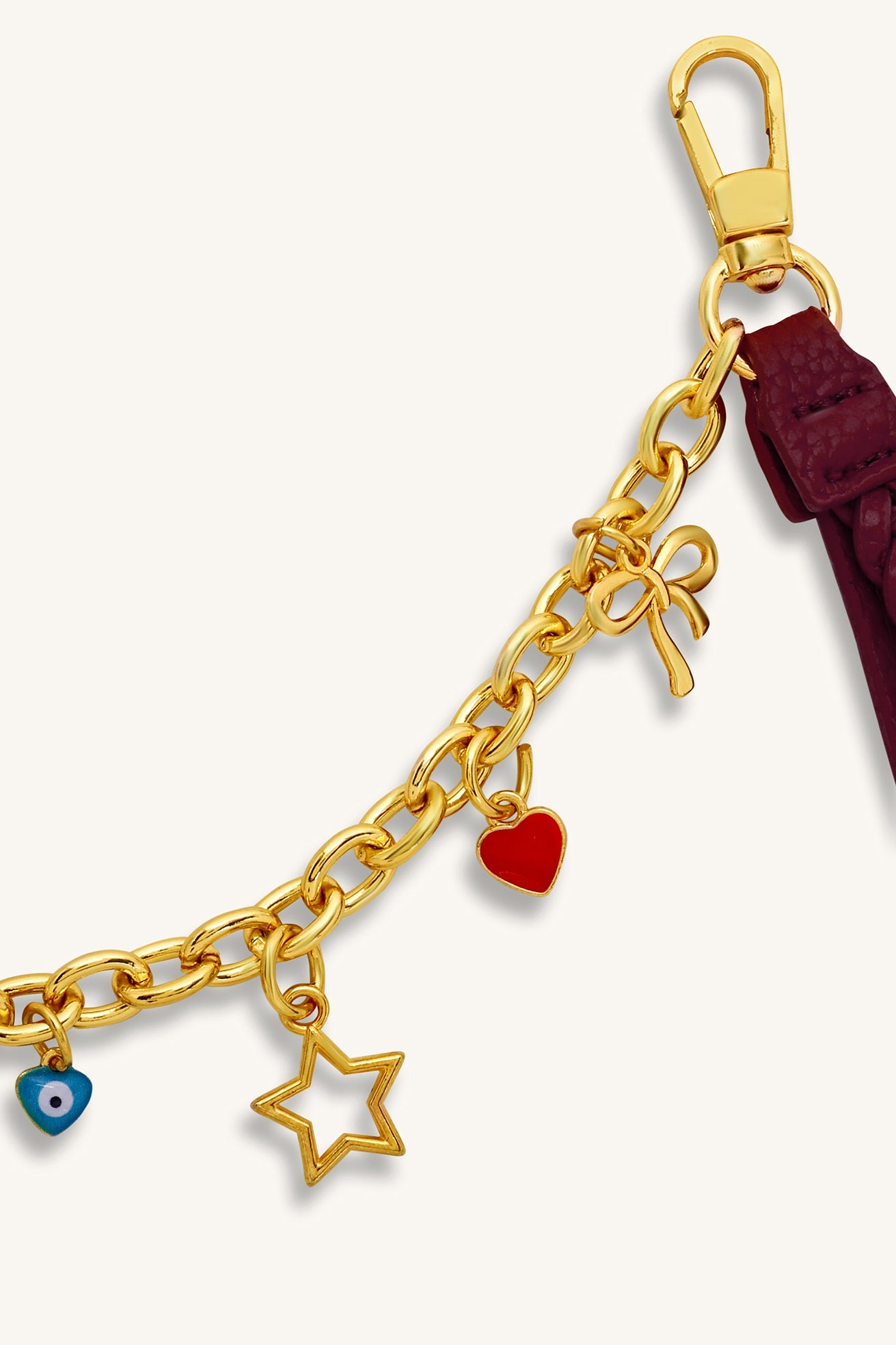 Celeste Charm Chain - Plum Brown - Myra USA