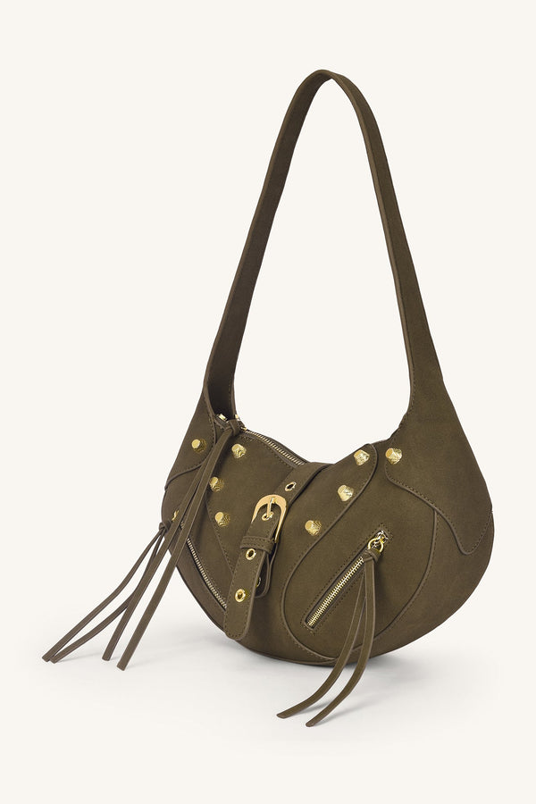 Ravenne Studded Shoulder Bag - Moss - Myra USA