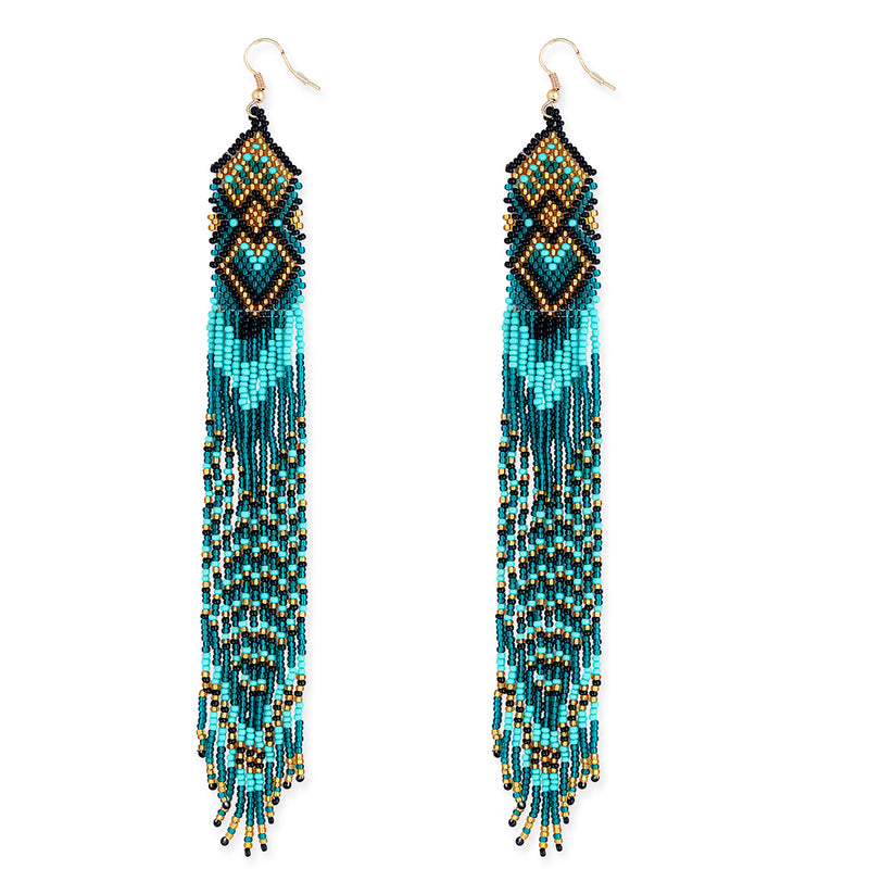 Skybird Trails Beaded Earrings