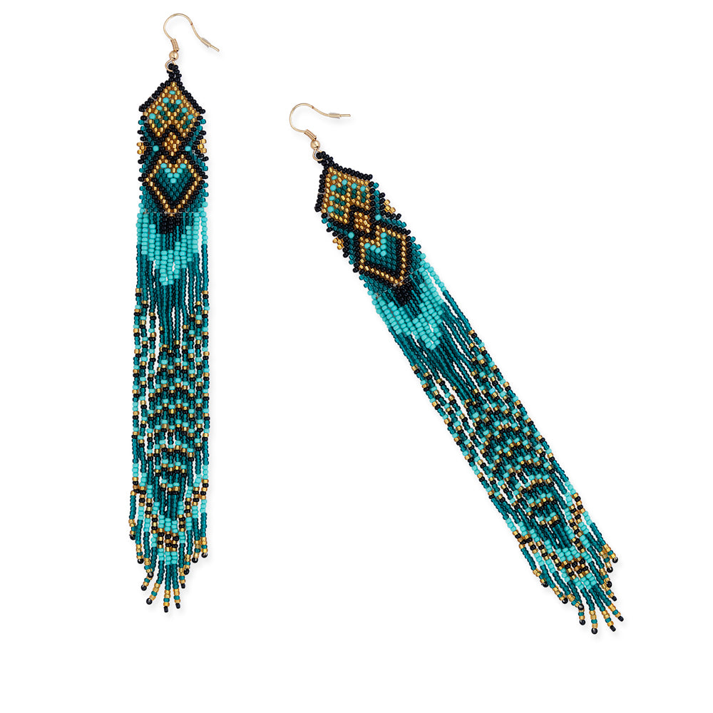 Skybird Trails Beaded Earrings - Myra USA
