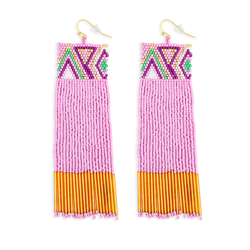 Radiant Flow Beaded Earrings