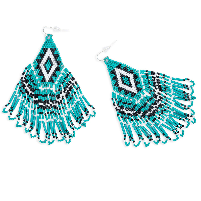 Streaming Light Earrings In Turquoise