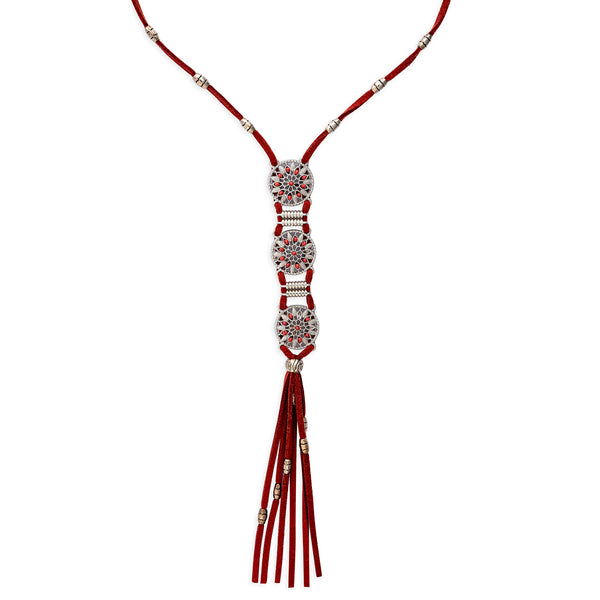 Charmed Life Necklace In Crimson