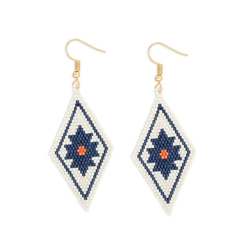 Roaming Sky Beaded Earrings