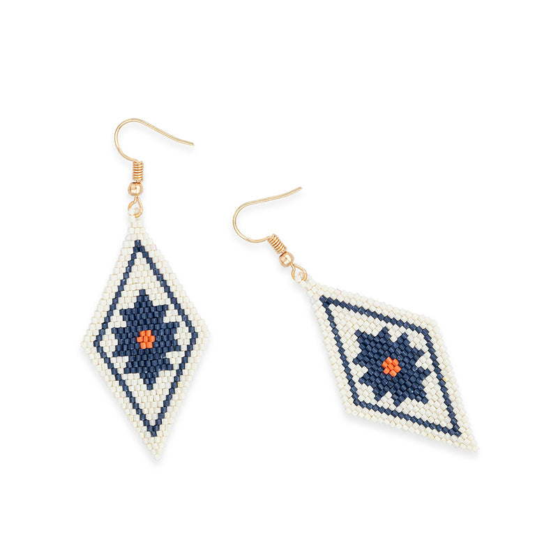 Roaming Sky Beaded Earrings