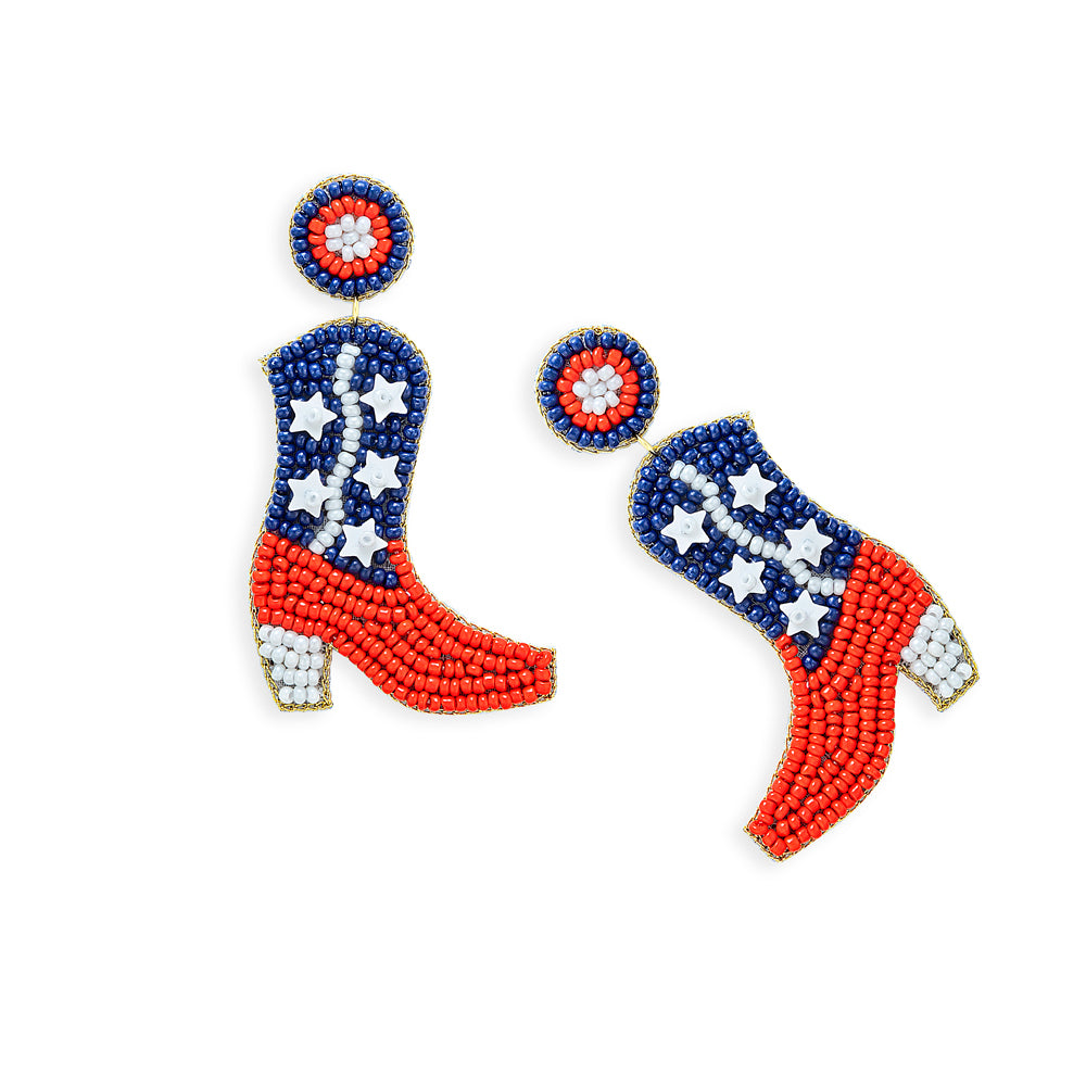 Star Boots Beaded Earrings - Myra USA