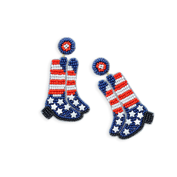 Boots Of Mine Beaded Earrings - Myra USA
