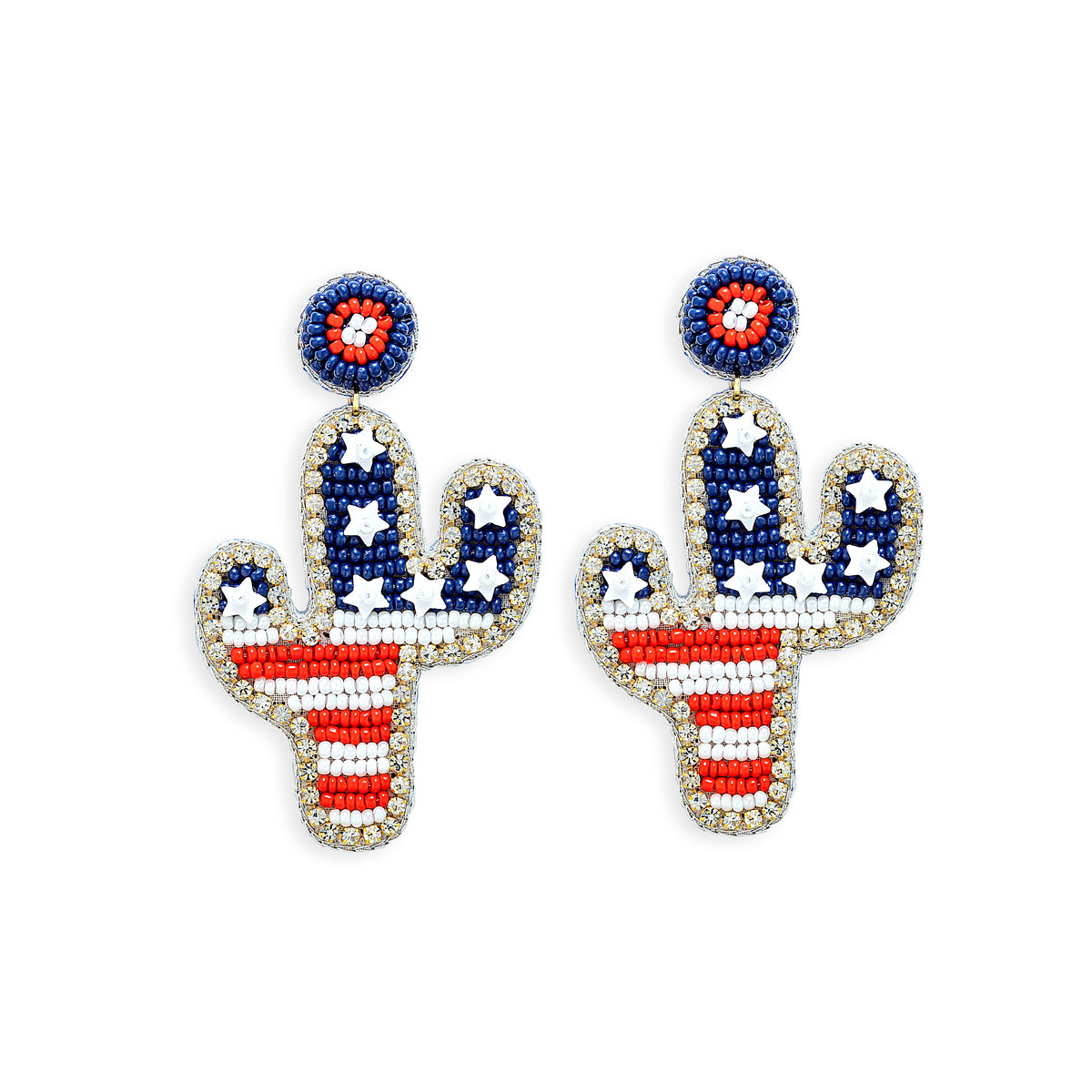Spangled Cactus Beaded Earrings - Myra USA