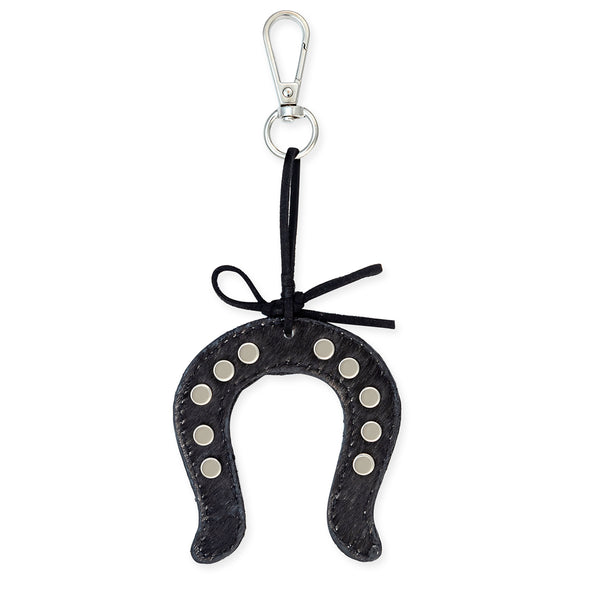 Lucky Horseshoe Bag Charm Black - Myra USA