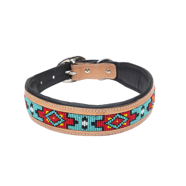 Poppy of the Plains Hand-tooled Dog Collar - Myra USA