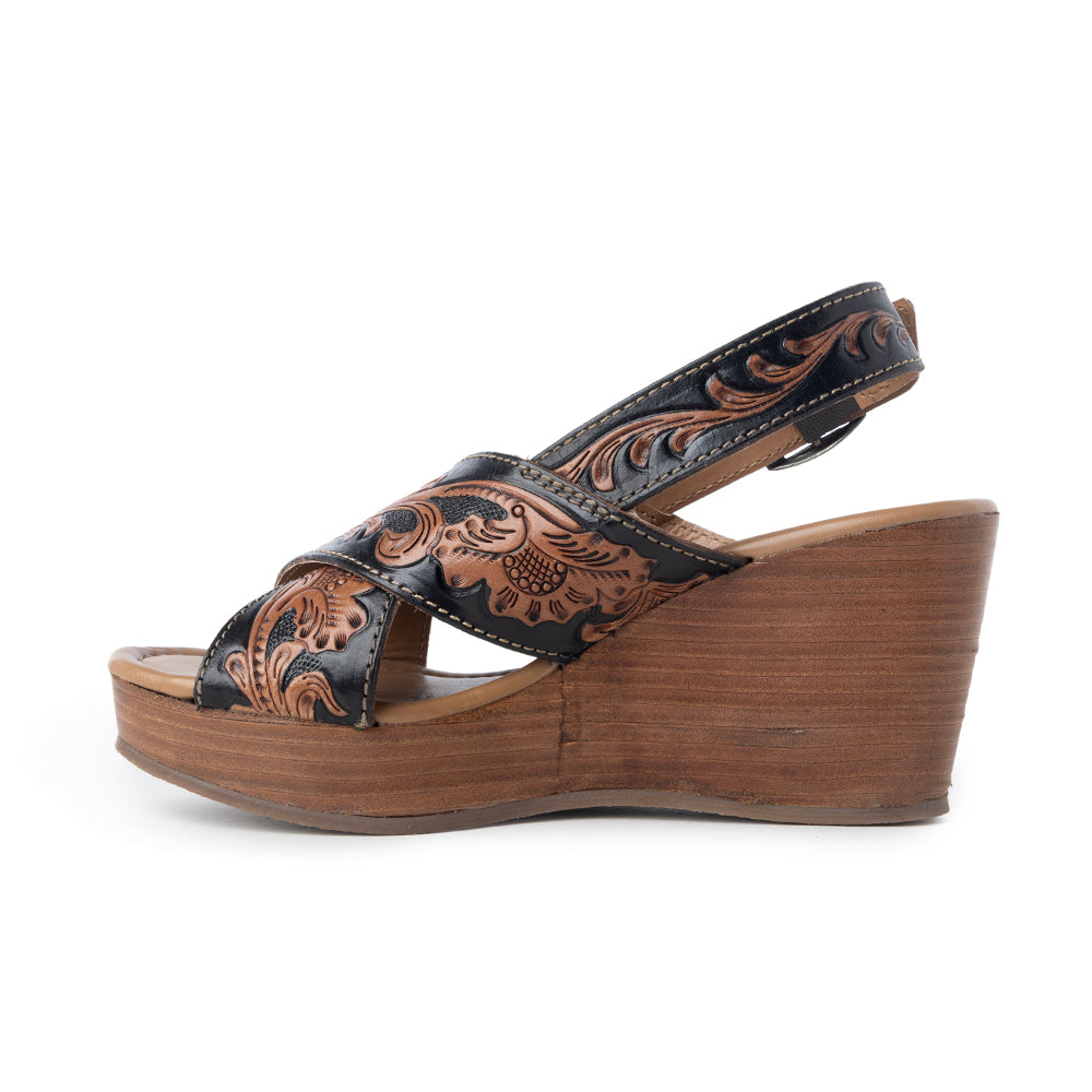 Flower Ridge Hand-Tooled Sandals