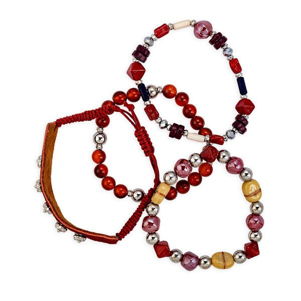 Garnet Hill Point Stacked Bracelet - Myra USA