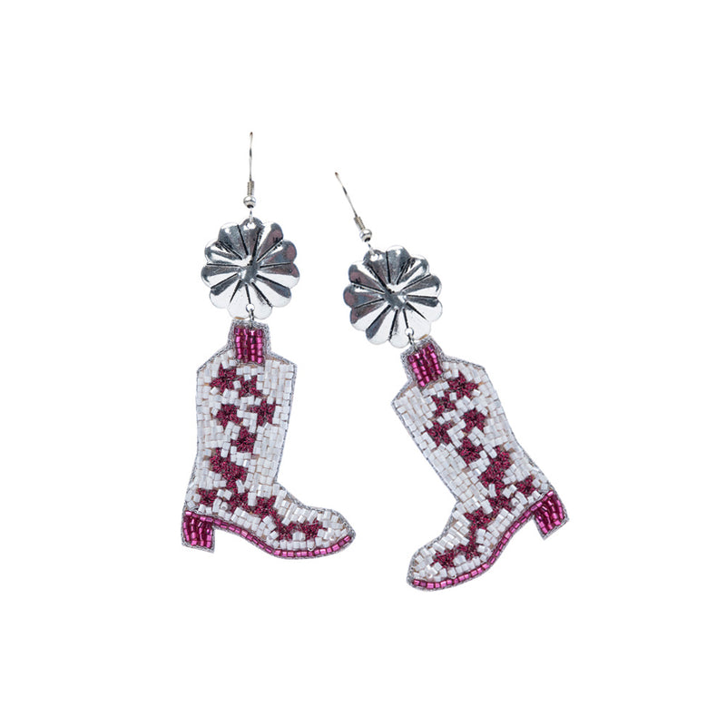 Windstar Beaded Boot Earrings