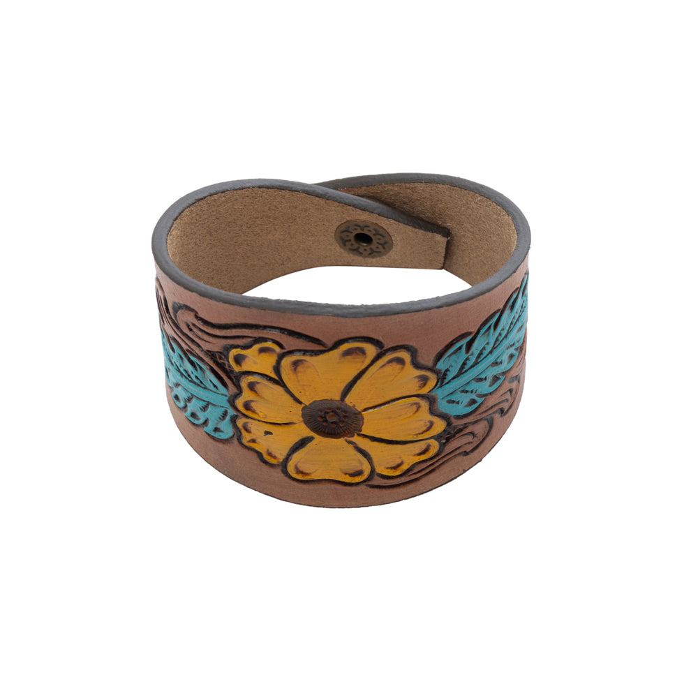 Be My Buttercup Leather Cuff Bracelet - Myra USA