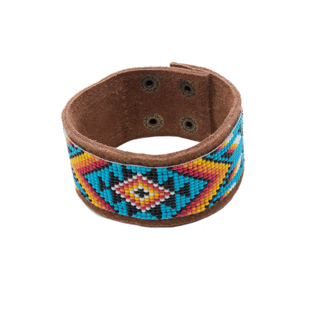 Halina Ridge Leather Cuff Bracelet - Myra USA