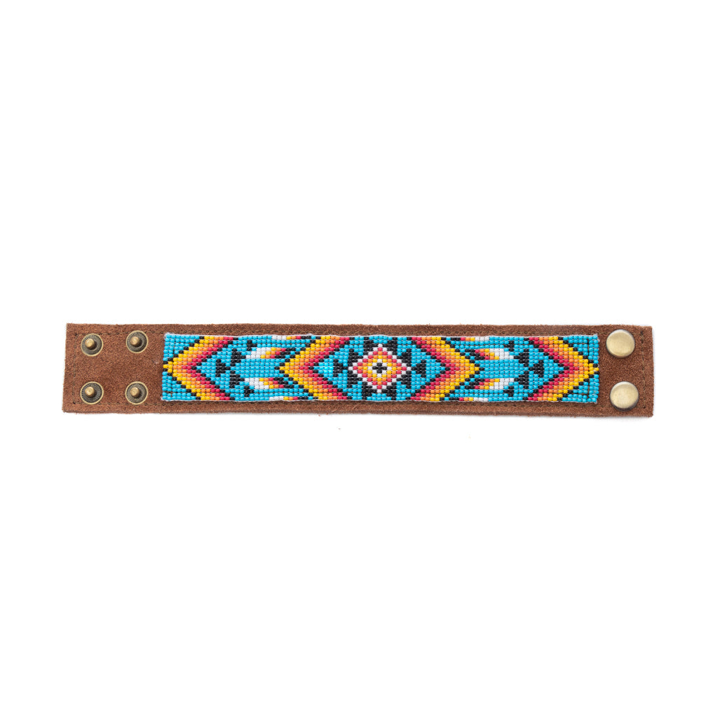 Halina Ridge Leather Cuff Bracelet - Myra USA