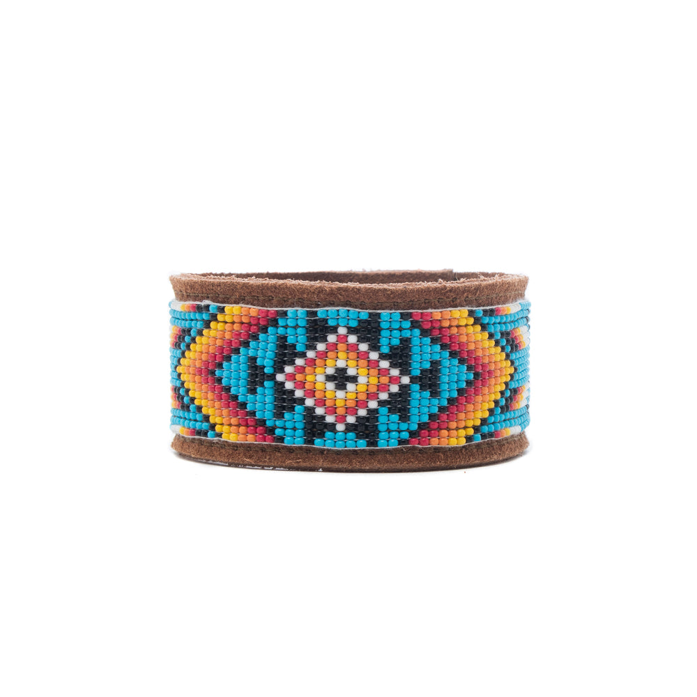 Halina Ridge Leather Cuff Bracelet - Myra USA