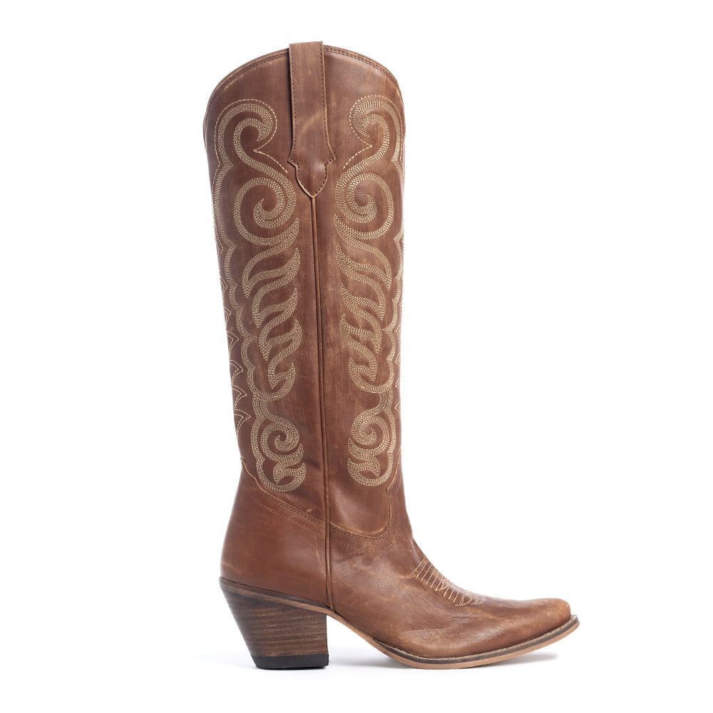 Nalejandra Boots in Chocolate Brown - Myra USA