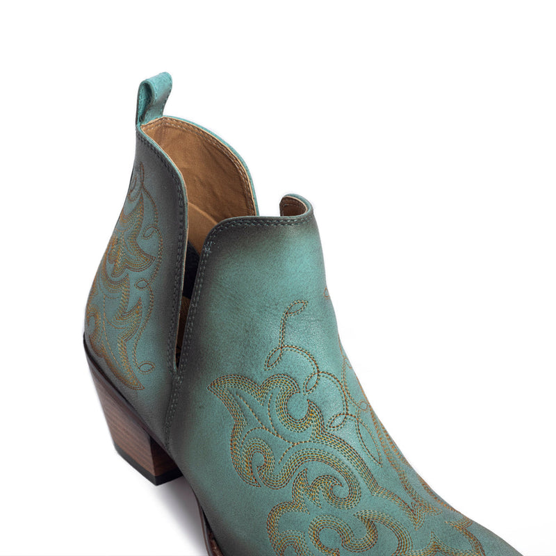 La Ponderosa Booties in Turquoise MyraUSA