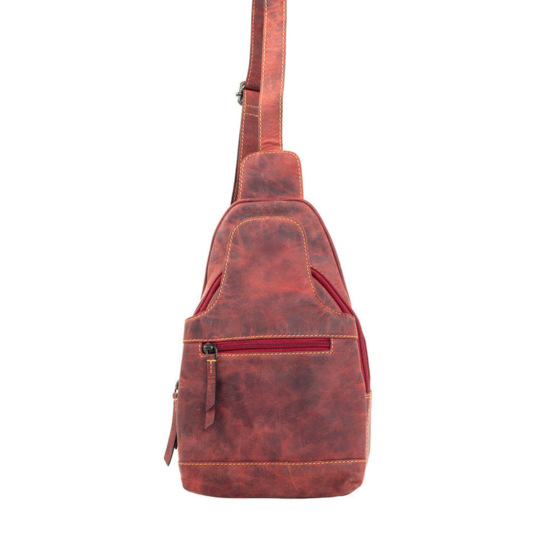 Western Fork Sling Bag in Red Russet